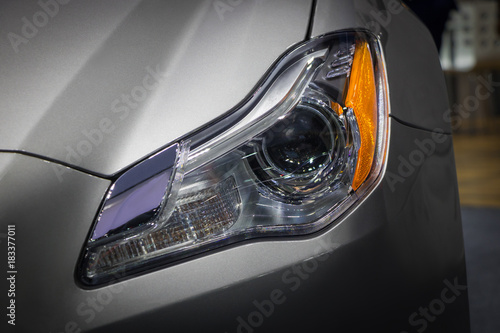 The Closeup Front Headlight car