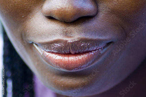 Close up of an African Woman's lips