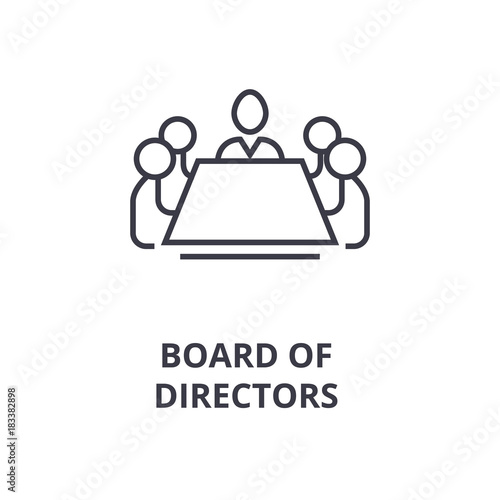 Obraz na płótnie board of directors line icon, outline sign, linear symbol, flat vector illustration w salonie
