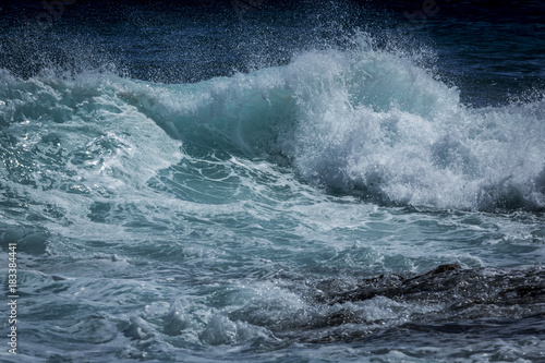 Beautiful teal ocean waves © alphadogdesign