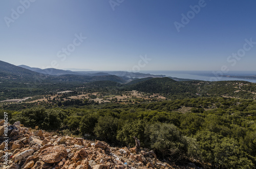 rocks and mountains of Kefalonia and the Ionian Sea