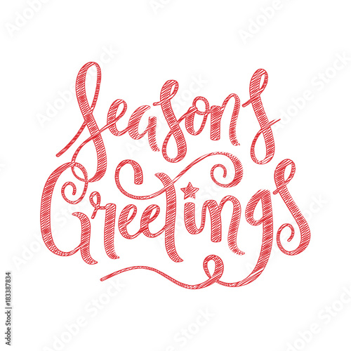 SEASON’S GREETINGS sketch-style brush calligraphy