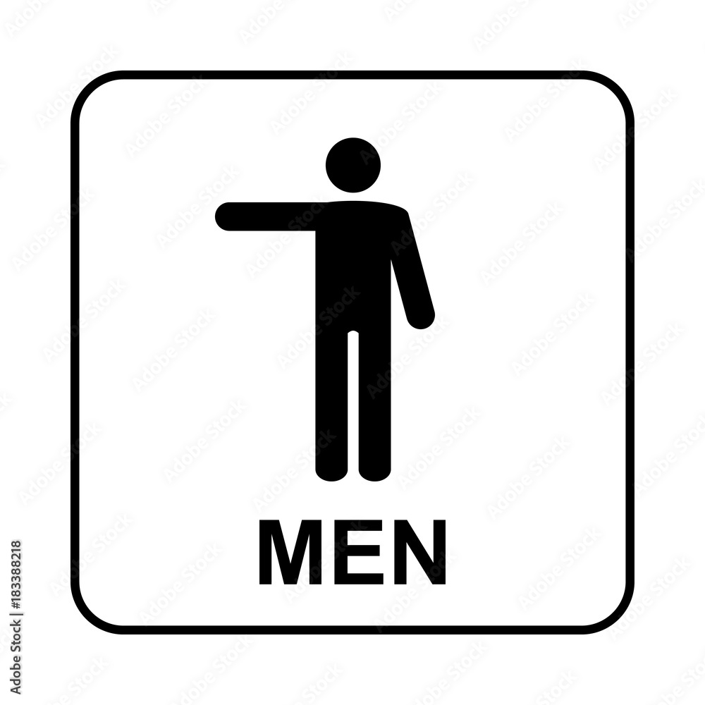 Toilet sign. WC men Toilet sign. WC men