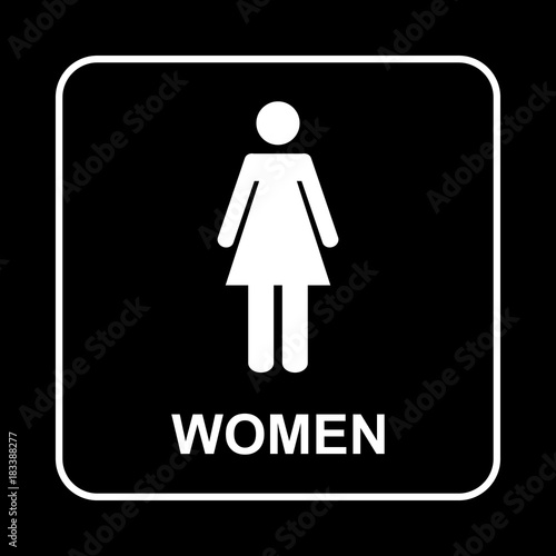 Toilet sign. WC  women