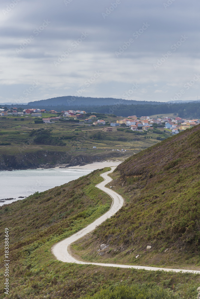 Camino en Malpica (La Coruña, España).