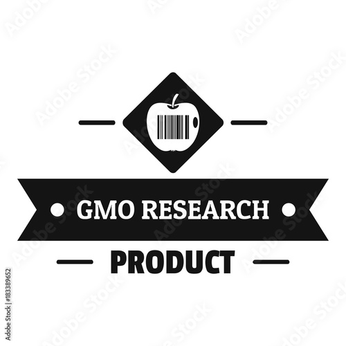 Gmo product logo, simple black style