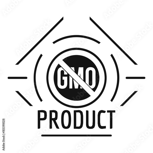 Gmo stop logo, simple black style