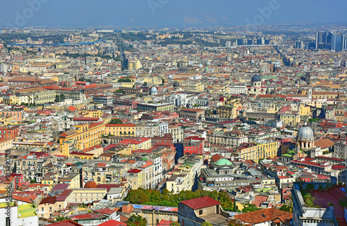 Fototapeta Naklejka Na Ścianę i Meble -  Napoli, panorama zona aeroporto, Centro Direzionale e quartiere sanità.