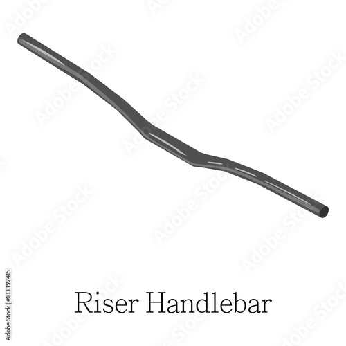 Riser handlebar icon, isometric 3d style