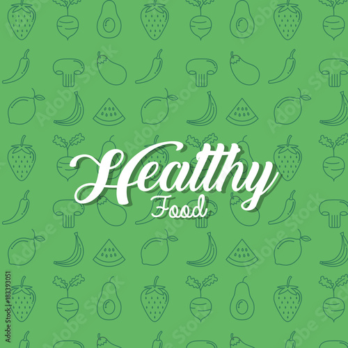 healthy food pattern background vector illustration design
