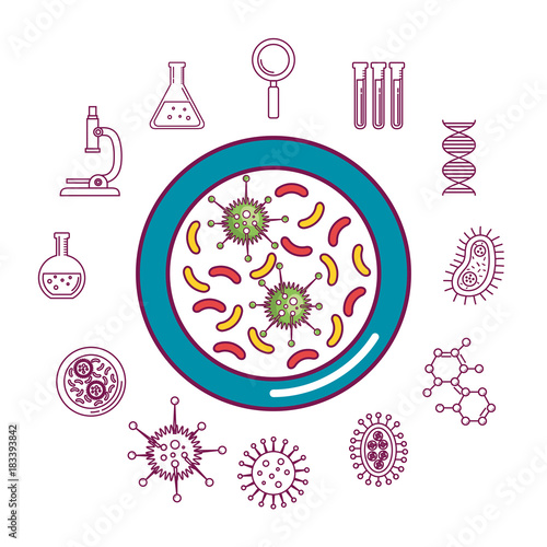 chemistry science poster icon vector illustration design