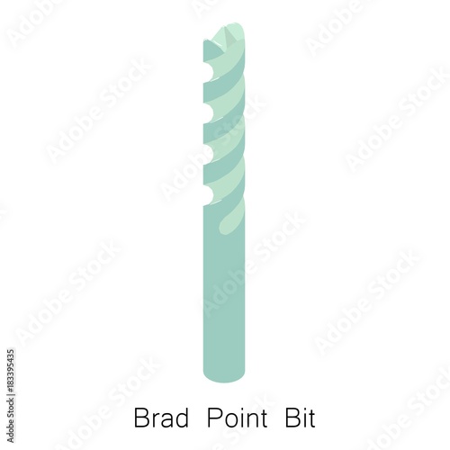 Tablou canvas Brad point bit icon, isometric 3d style