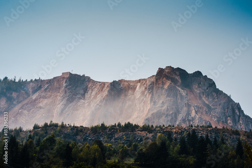 Beautiful landscape of forest and stone mountains. © Lalandrew