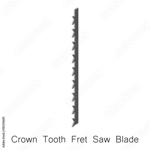 Crown saw blade icon, isometric 3d style