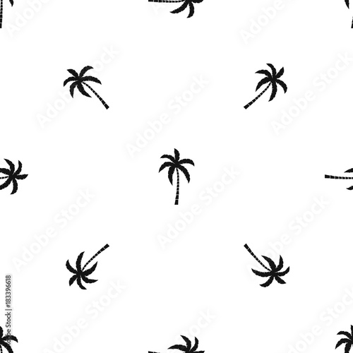 Palm tree pattern seamless black © ylivdesign