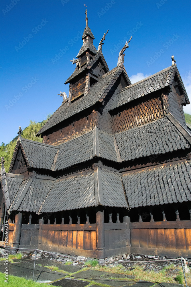 Stabkirche Borgund, Sogn og Fjordane, Norwegen