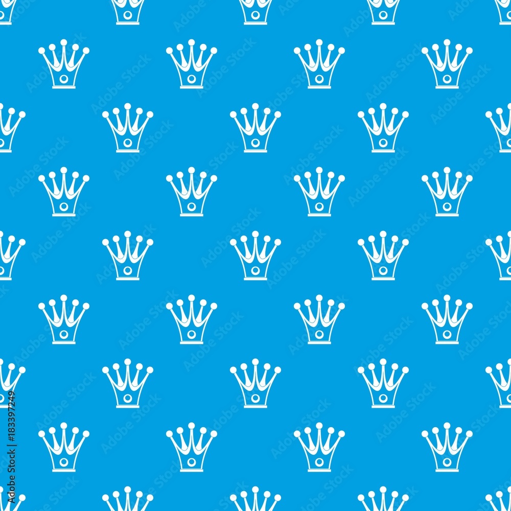 Crown pattern seamless blue Crown pattern seamless blue