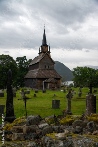 Stabkirche Kaupanger, Sogn og Fjordane, Norwegen photo