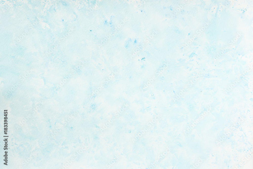 Obraz premium Watercolor stains, strokes of blue shades. Abstract watercolor background. Delicate shades of tender winter, snow, spring colors. Hand-drawn background, paper texture