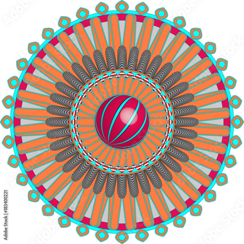 Multicolored flower pattern