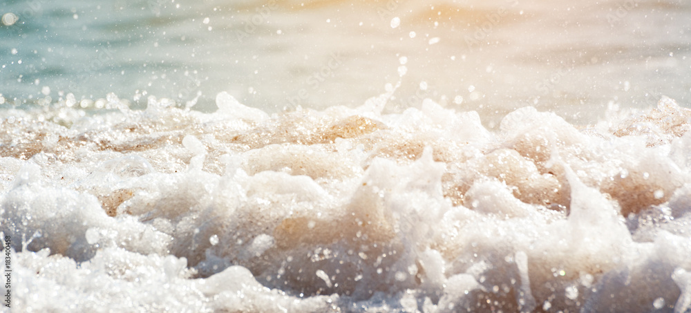 Big wave on the sea with a lot of foam. fake color. Copy space. Concept of travel. Instagram warm filter. Big wave on the sea with a lot of foam. fake color. Copy space. Concept of travel. Instagram warm filter.