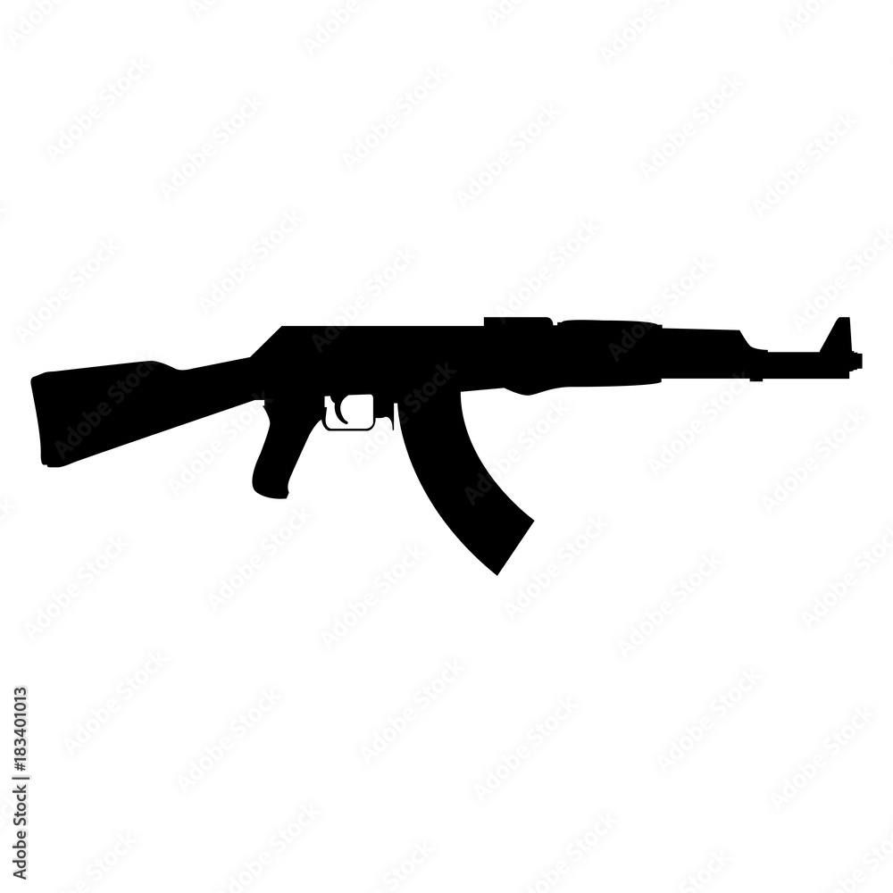 Isolated weapon silhouette