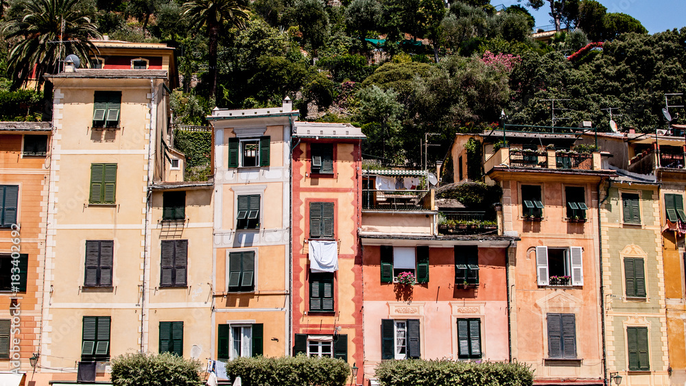 Fototapeta premium Typical mediterranean house in Portofino, Liguria, Italy