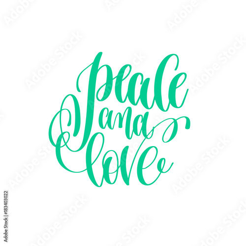 peace and love - hand lettering love quote to valentines day des