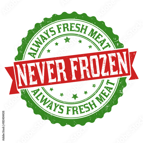 Always fresh meat never frozen grunge rubber stamp