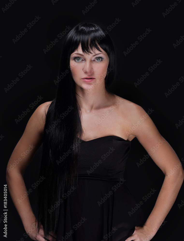 mysterious portrait of a girl in the dark, in the fog mysterious portrait of a girl in the dark, in the fog
