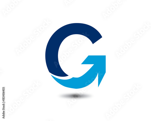 g letter arrow logo