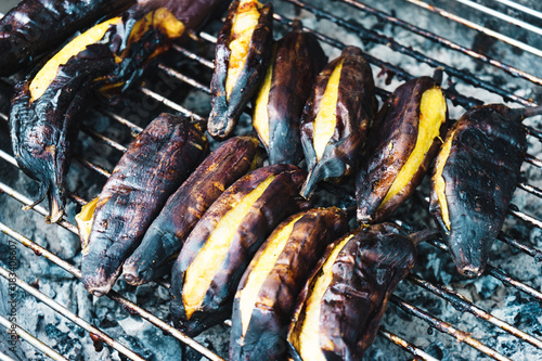 Asia Food Grilled bananas
