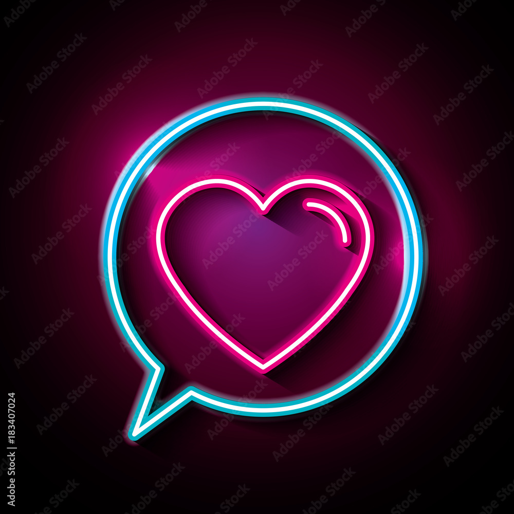 love poster with neon lights vector illustration design love poster with neon lights vector illustration design