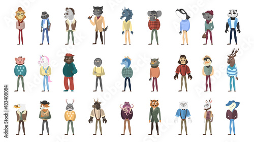 Humanized animals set.