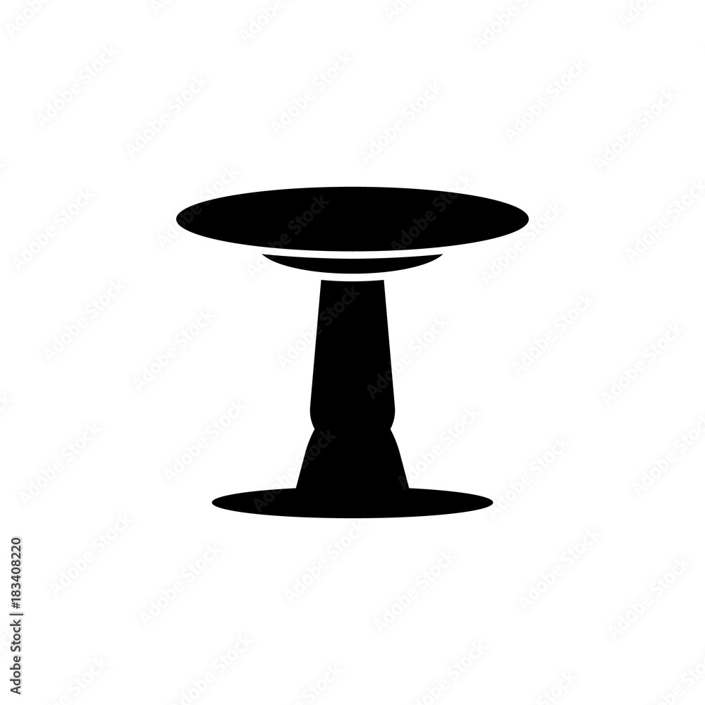 round table with a central leg icon round table with a central leg icon