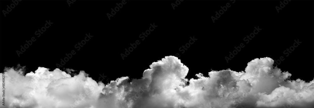 Plakat chmury na czarnym tle