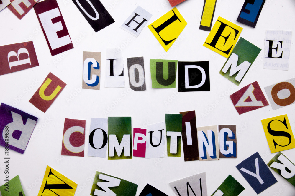 A word writing text showing concept of CLOUD made of different magazine newspaper letter for Business case on the white background with copy space A word writing text showing concept of CLOUD made of different magazine newspaper letter for Business case on the white background with copy space