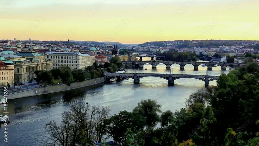 Prague panorama before sunset Prague panorama before sunset