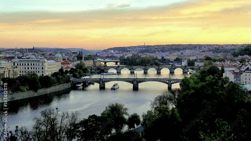 Prague panorama before sunset Prague panorama before sunset