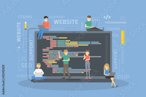 Programming of website.