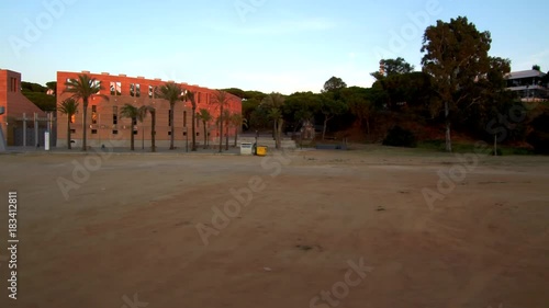 La Rabida, Palos de la Frontera en Huelva (Andalucia,España)  Cristobal Colon en el descubrimiento de América. Vuelo areo con Drone photo