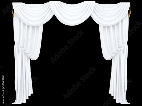 Wallpaper Mural curtain of a theater or a opera opening on a white background 3d rendering Torontodigital.ca