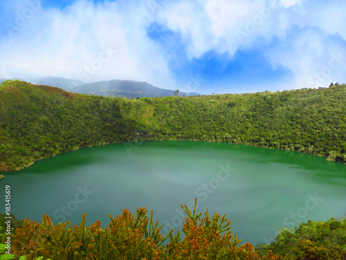 Guatavita, Colombia lagoon or lake el dorado legend © juancamilo