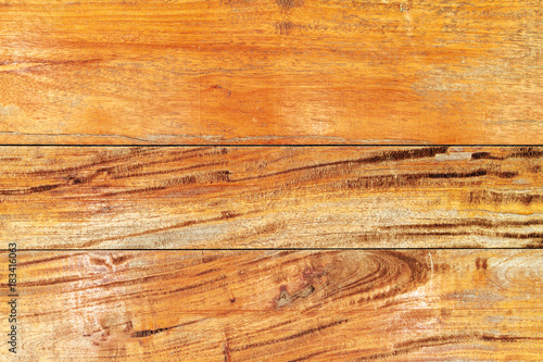 Close-up of varnished and worn wooden boards