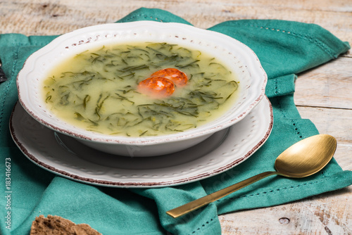 Caldo verde soup photo