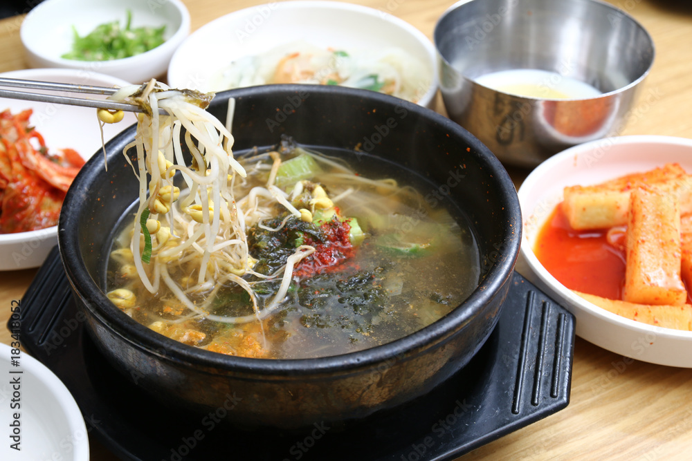 Korean Soybean Sprout Soup, Kongnamul gukbap Korean Soybean Sprout Soup, Kongnamul gukbap