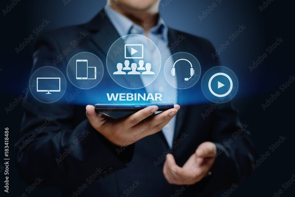 Webinar E-learning Training Business Internet Technology Concept Webinar E-learning Training Business Internet Technology Concept