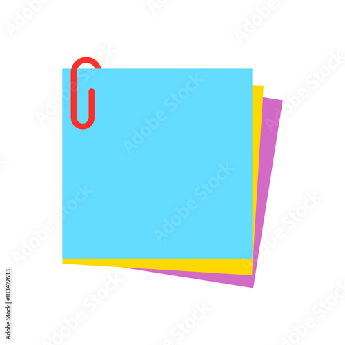 sticky note color icon vector