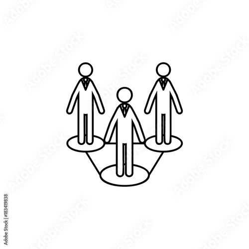 Social network icon. Team work element. Premium quality graphic design. Signs, outline symbols collection, simple thin line icon for websites, web design, mobile app icon photo