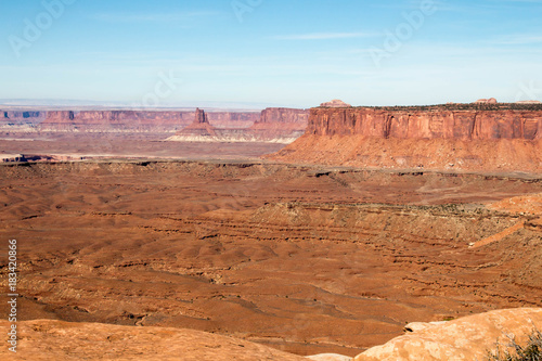 Arid desert landscape in Canyonlands National Park in Utah